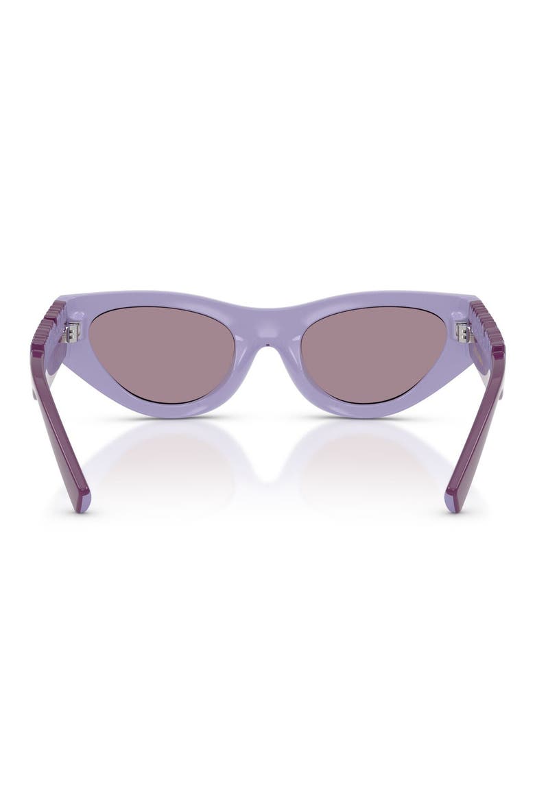 Kids' 47mm Small Cat Eye Sunglasses, Alternate, color, VIOLET RUBBER/ LILLAC / PINK
