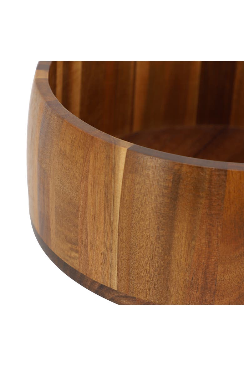 9.75 Inch Large Acacia Wood Salad Bowl, Alternate, color, Acacia