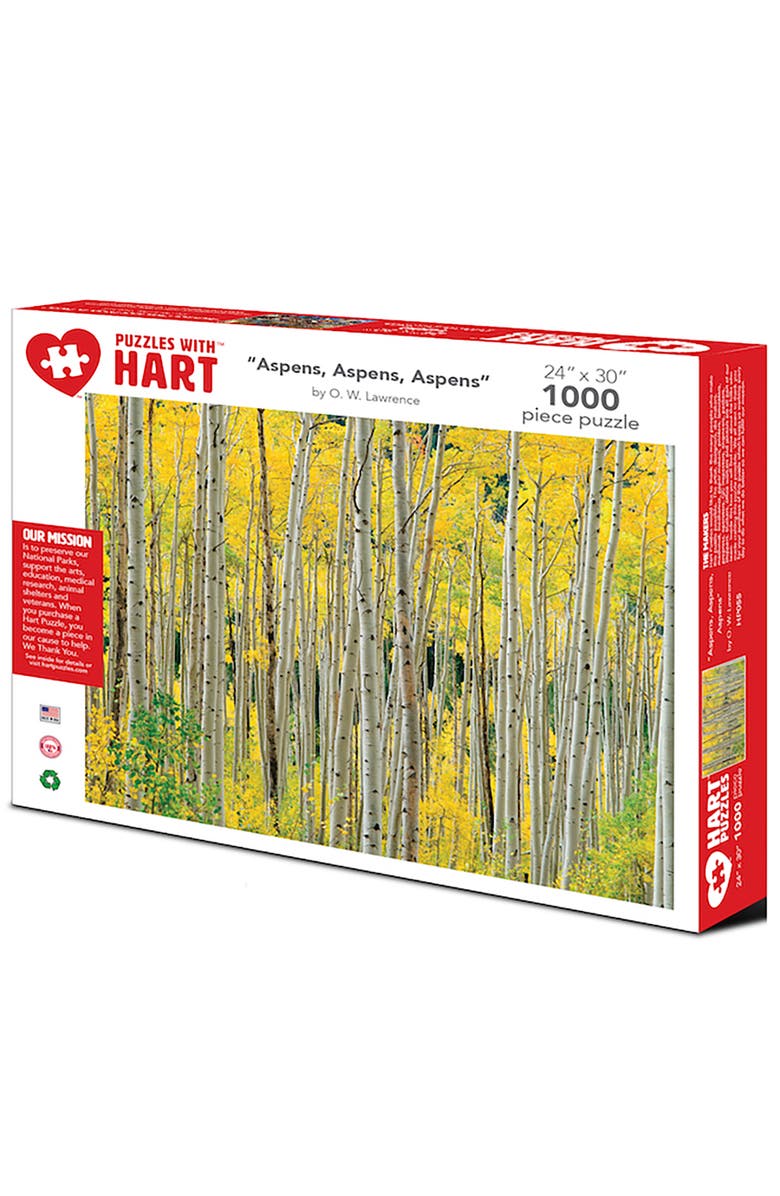 Hart Puzzles Aspens, Aspens, Aspens 1000 Piece Puzzle by OW Lawrence, Main, color, Multicolored
