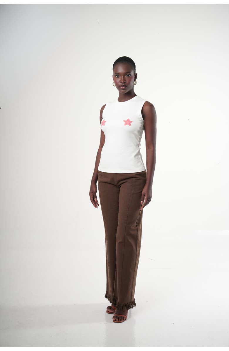 Sable Dos Estrellas Organic Cotton Graphic Tank, Alternate, color, Blanco