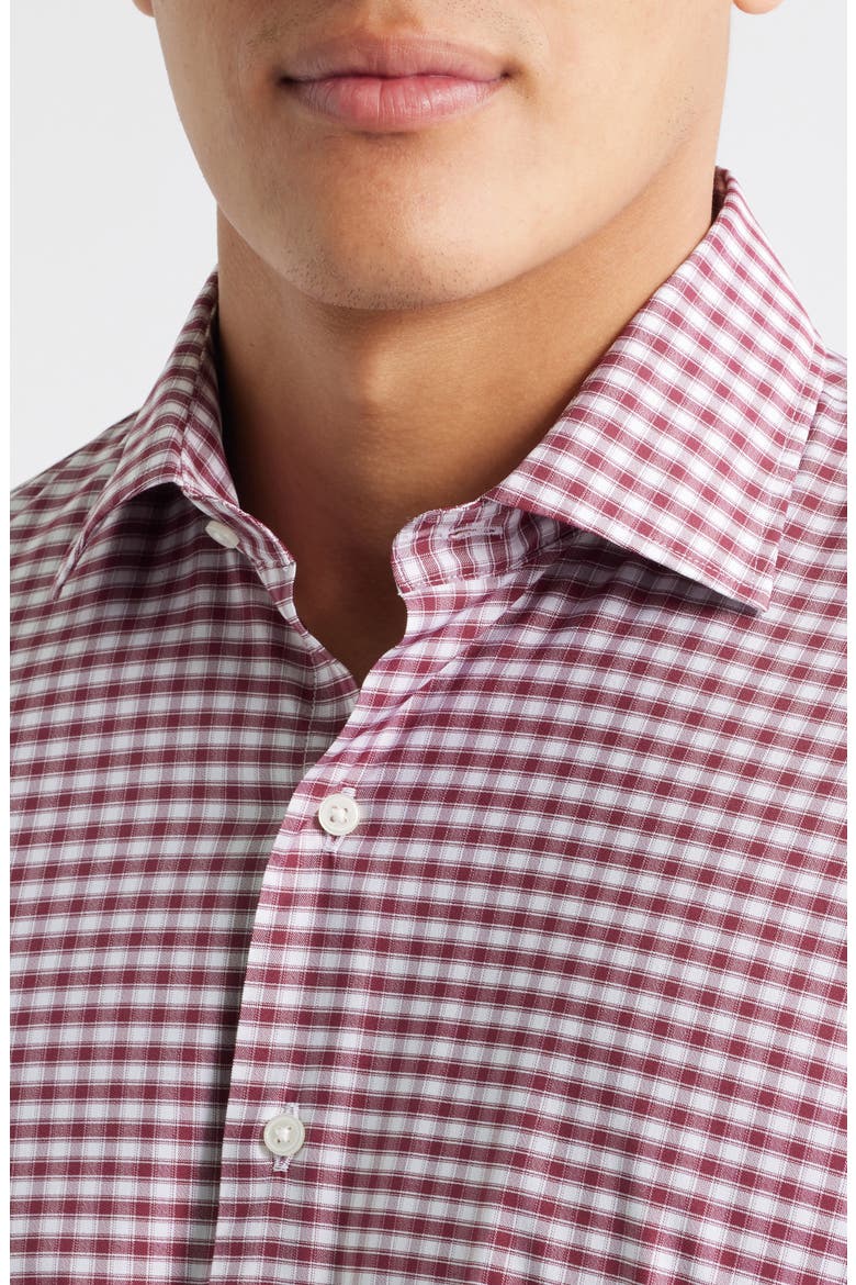 Fairbanks Ombré Check Performance Twill Button-Up Shirt, Alternate, color, AUTUMN FOLIAGE
