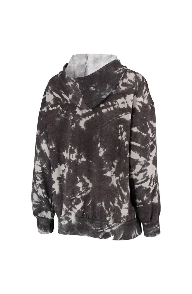 Majestic Threads Women's Majestic Threads Black Phoenix Suns Burble Tie-Dye Tri-Blend Pullover Hoodie, Alternate, color, Black