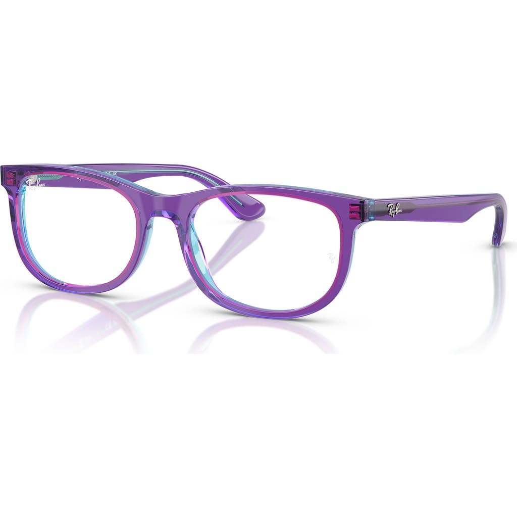 Shop Ray Ban Ray-ban Kids' 48mm Pillow Optical Glasses In Violet