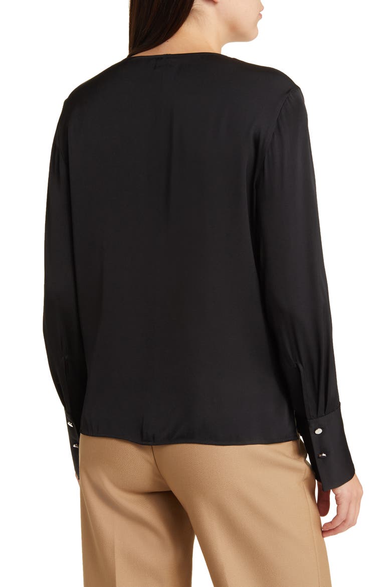 Bidinta V-Neck Top, Alternate, color, BLACK