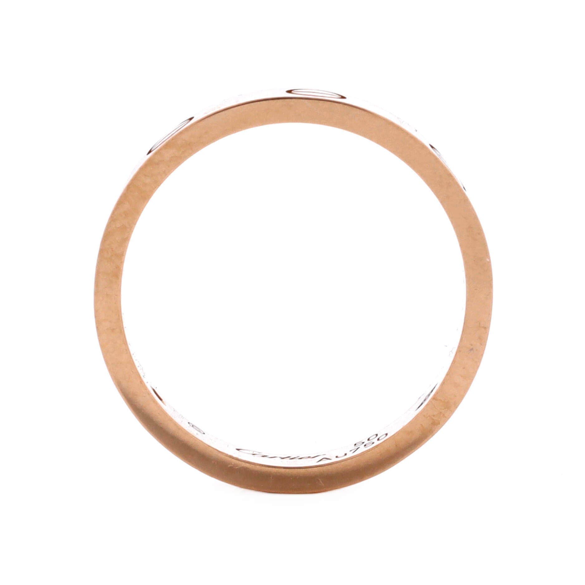 Love Wedding Band 1 Diamond Ring 18K Rose Gold with Diamond, Alternate, color, Metallic Gold