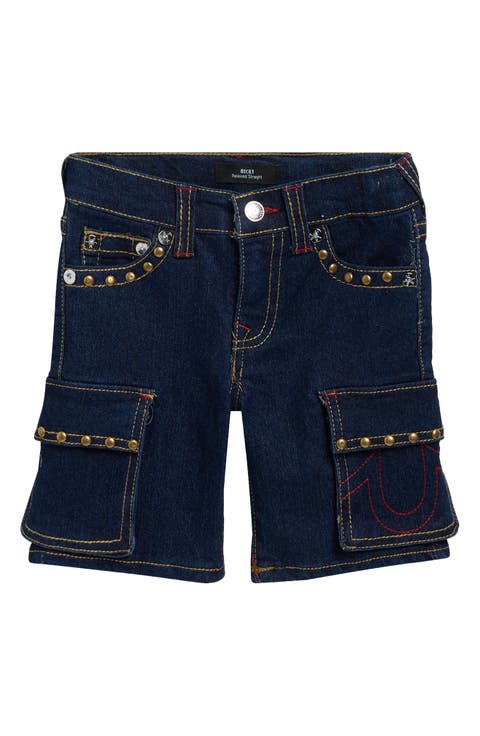 Kids' Studded Denim Cargo Shorts (Little Kid)