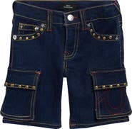 True Religion Kids' Studded Denim Cargo Shorts