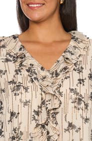 Vince Camuto Ruffled V-Neck Blouse