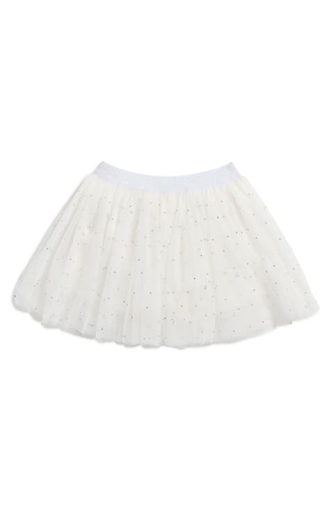 Kids' Iridescent Rhinestone & Faux Pearl Tutu Skirt (Toddler & Little Kid)