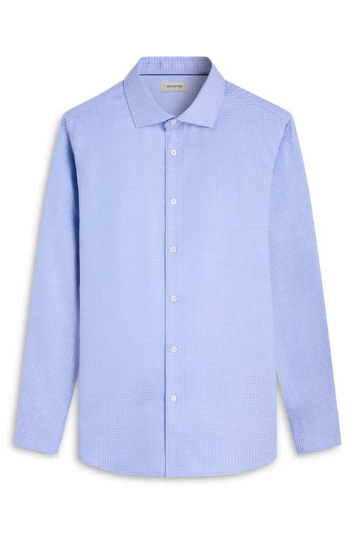 Bugatchi Axel Shaped Fit Jacquard Button-up Shirt In Air Blue