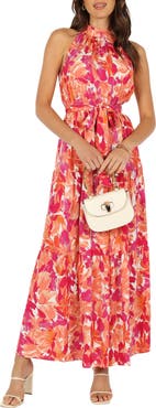 Petal & Pup Caroline Floral Mock Neck Maxi Dress