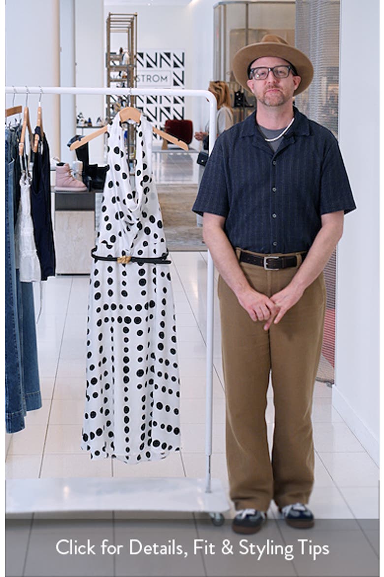 Poly Dot Halter Midi Dress video