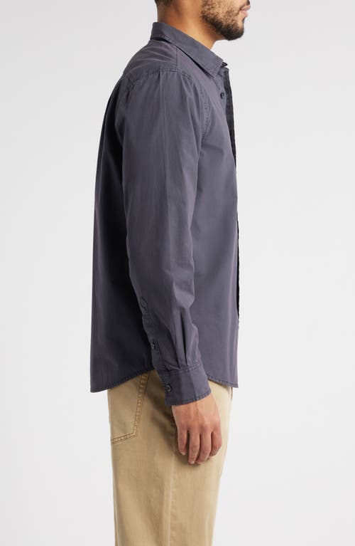 Treasure & Bond Lived In Cotton Button-up Shirt In Navy India Ink