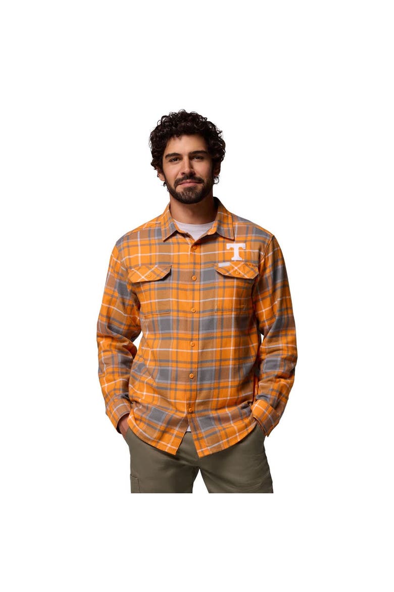 Men's Columbia  Tennessee Orange Tennessee Volunteers Flare Gun Omni-Wick Flannel Long Sleeve Button-Up Shirt, Alternate, color, Tennessee Orange
