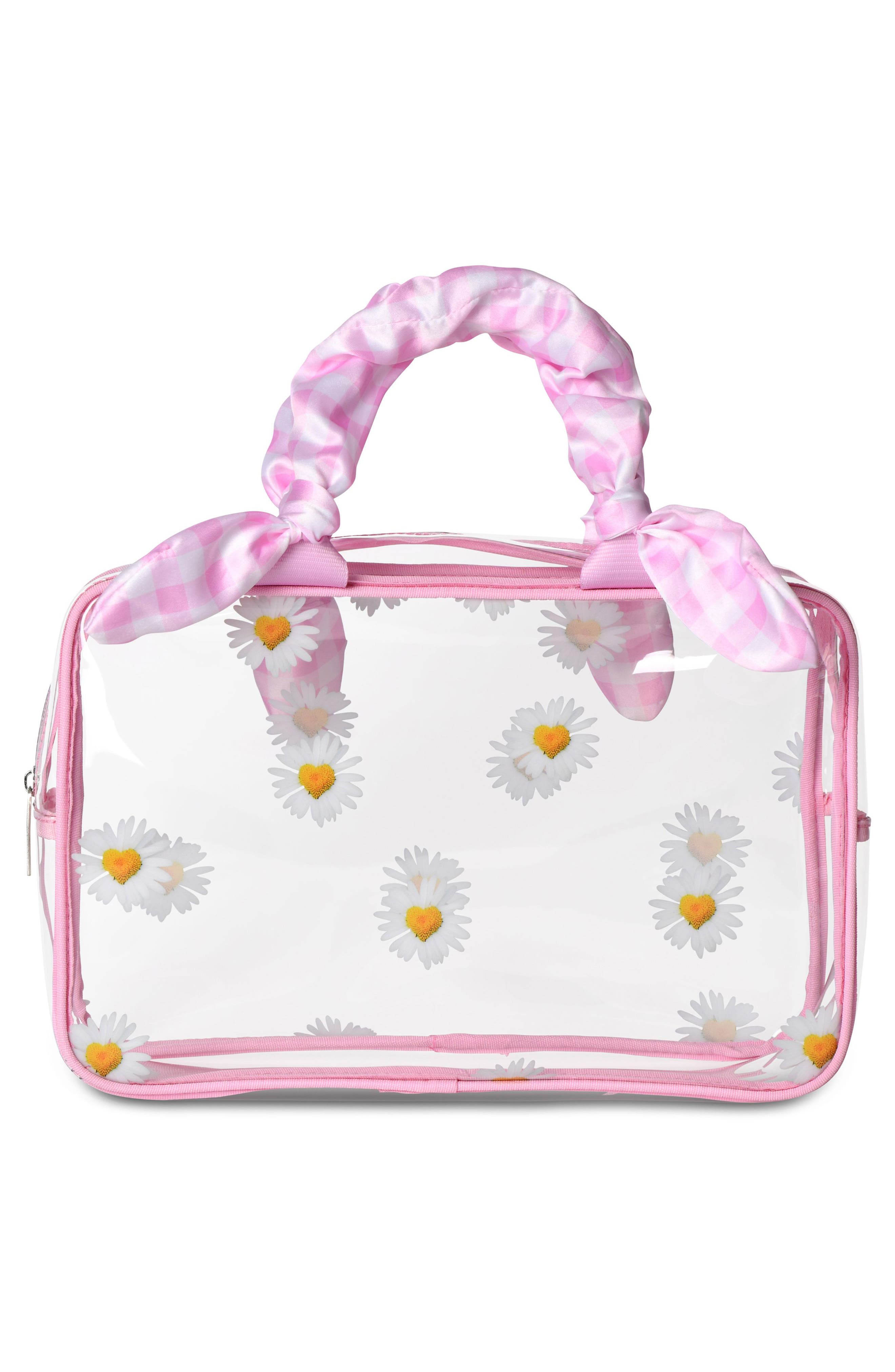 Iscream Kids' Daisy Love 3-Piece Cosmetic Bag Set, Alternate, color, 