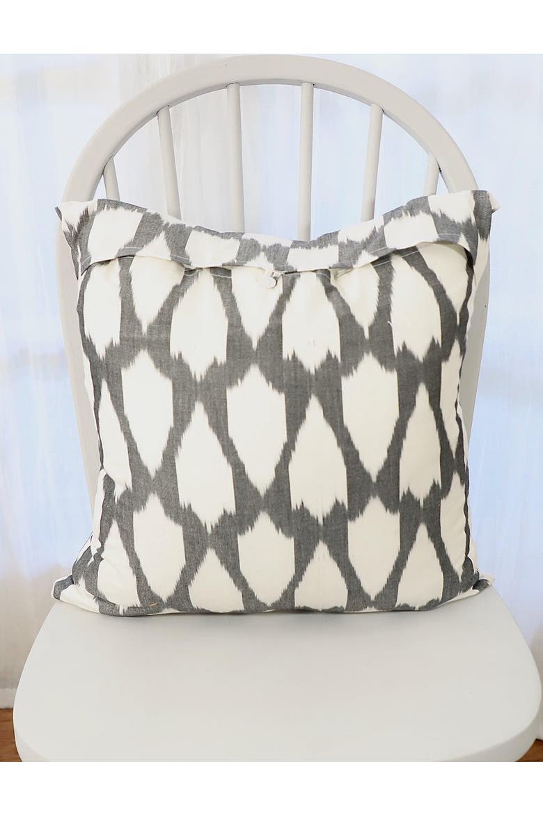 Naomi Throw Pillow Cover, Alternate, color, Black, White