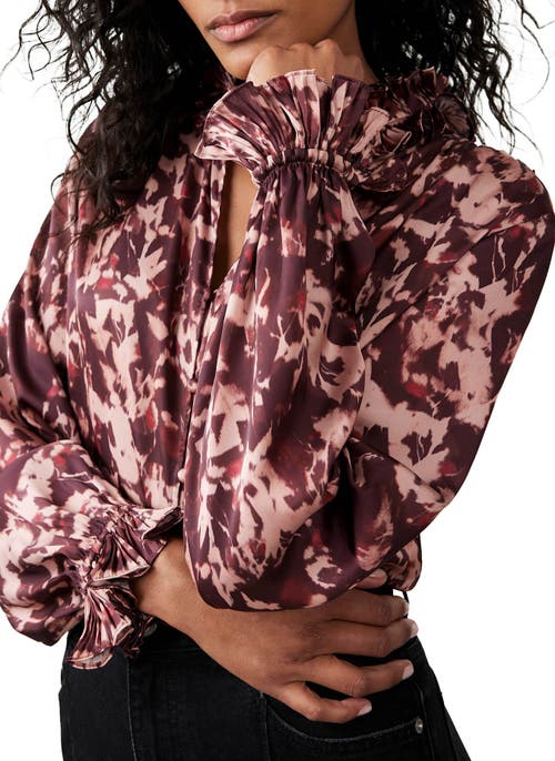 Mint Velvet Printed Satin Blouse In Multi