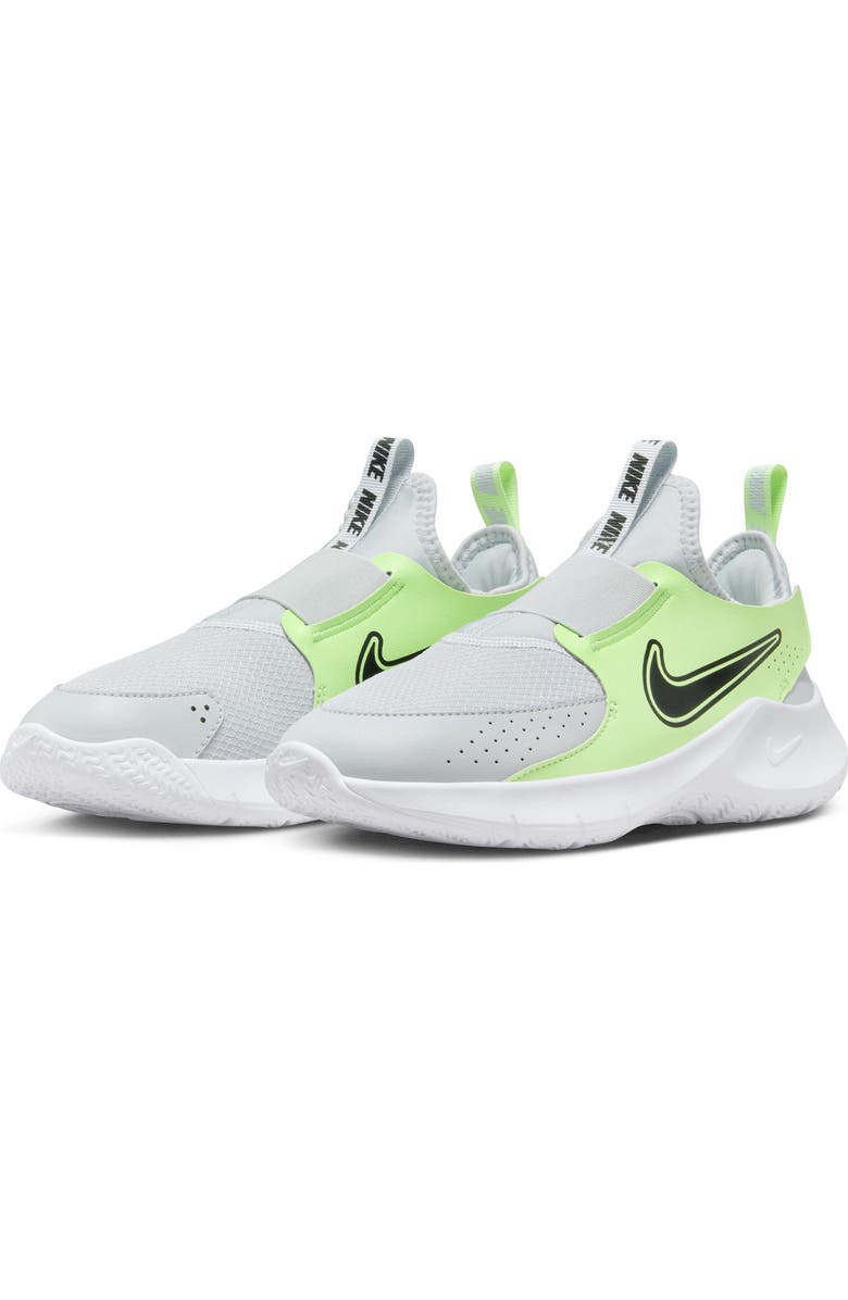 Nike Flex Runner 3 Slip-On Shoe, Main, color, Platinum/ Black/ Volt