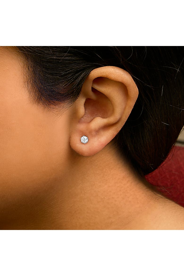 14K White Gold 1/2 Cttw Lab-Grown Diamond Stud Earrings, Alternate, color, White