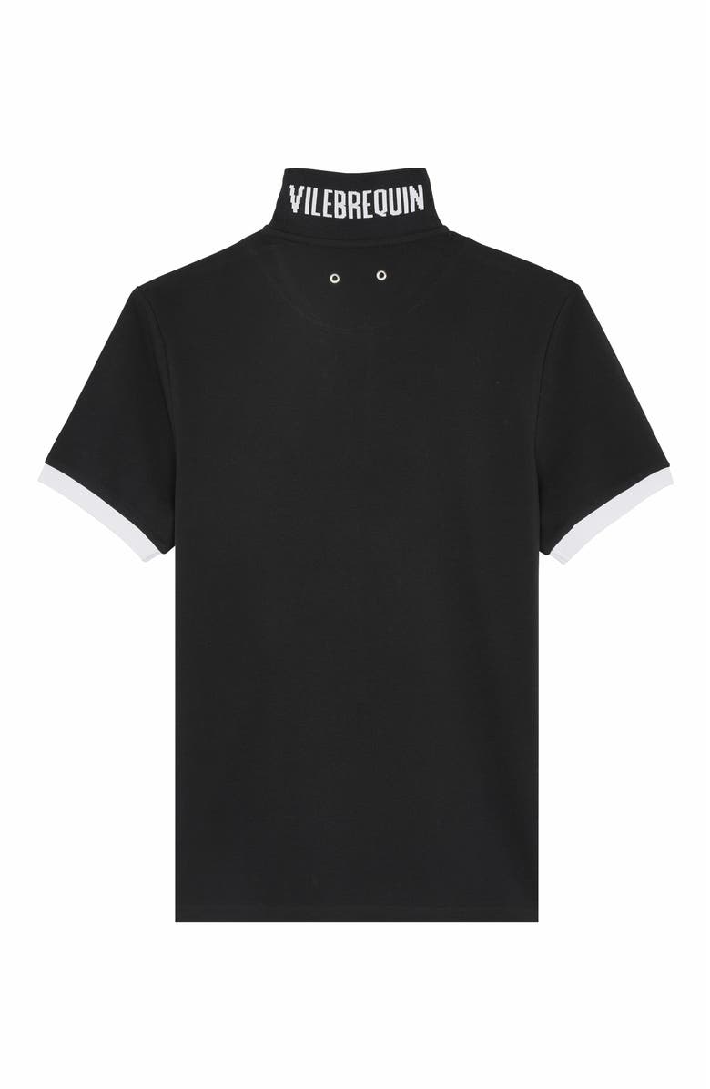 Vilebrequin Men's Solid Cotton Polo, Alternate, color, Noir