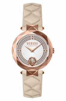 VERSUS Versace Covent Garden Leather Strap Watch, 36mm
