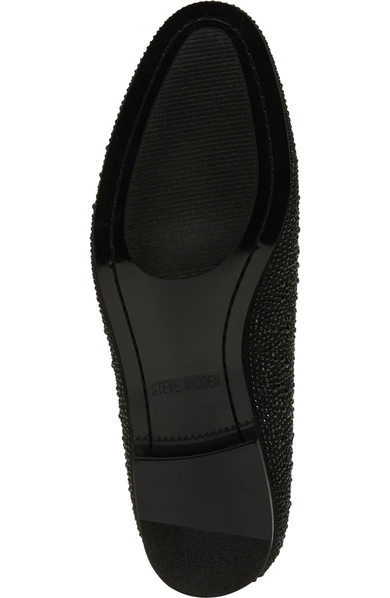 Steve Madden Cash Crystal Loafer, Alternate, color, Black