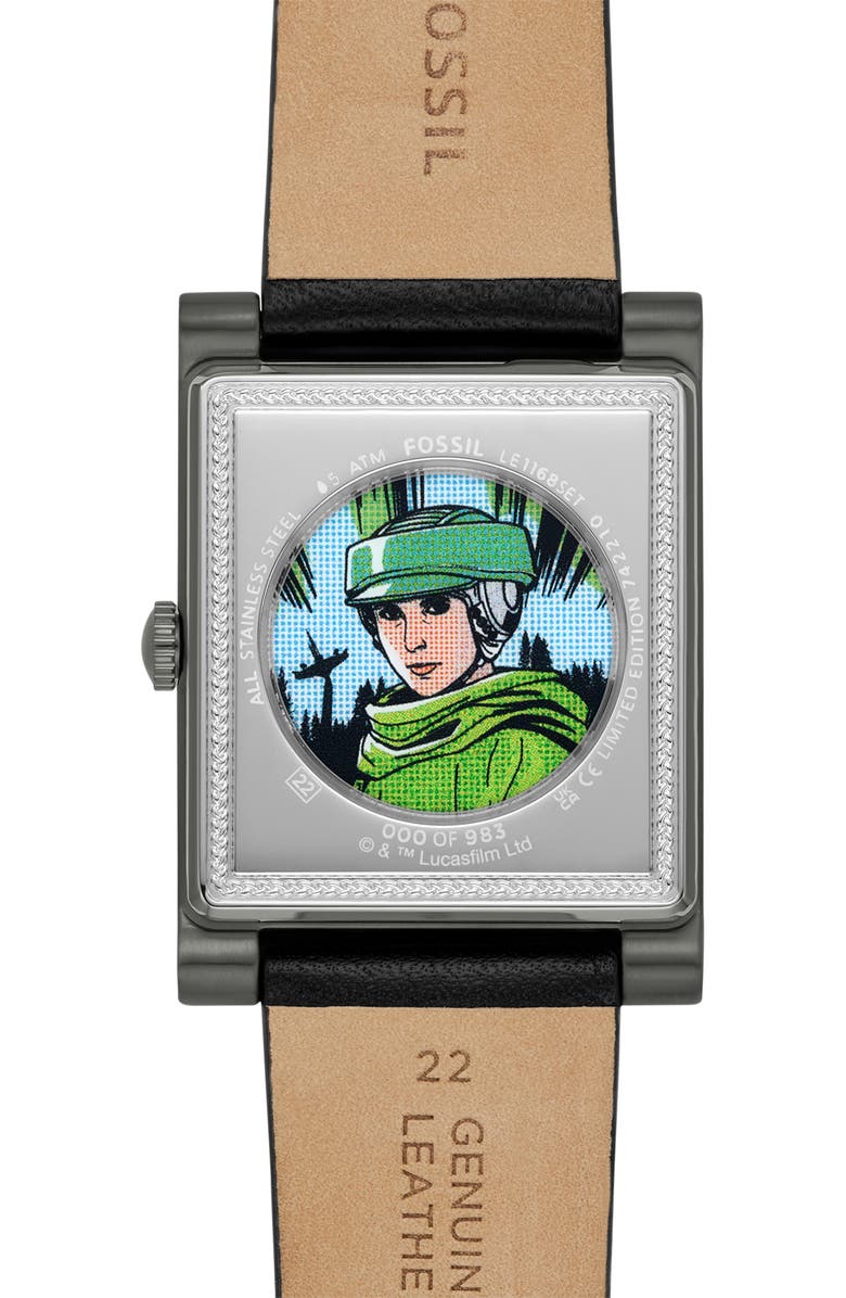 Fossil x Star Wars<sup>™</sup> Limited Edition Endor Leia Leather Strap Watch, 40mm, Alternate, color,