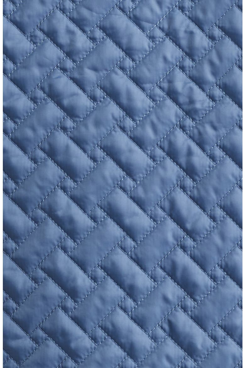 Water Resistant Quilted Jacket with Removable Hood, Alternate, color, BLUE