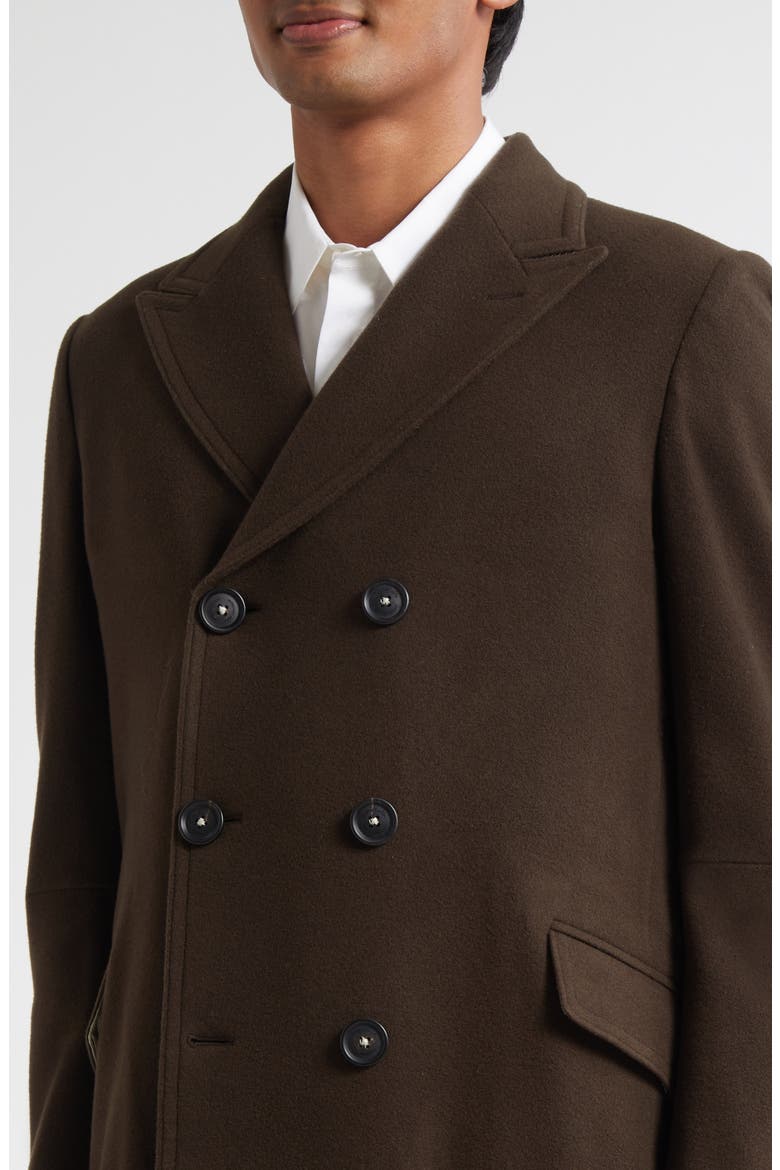 Dodge Double Breasted Virgin Wool Coat, Alternate, color, CAFFE