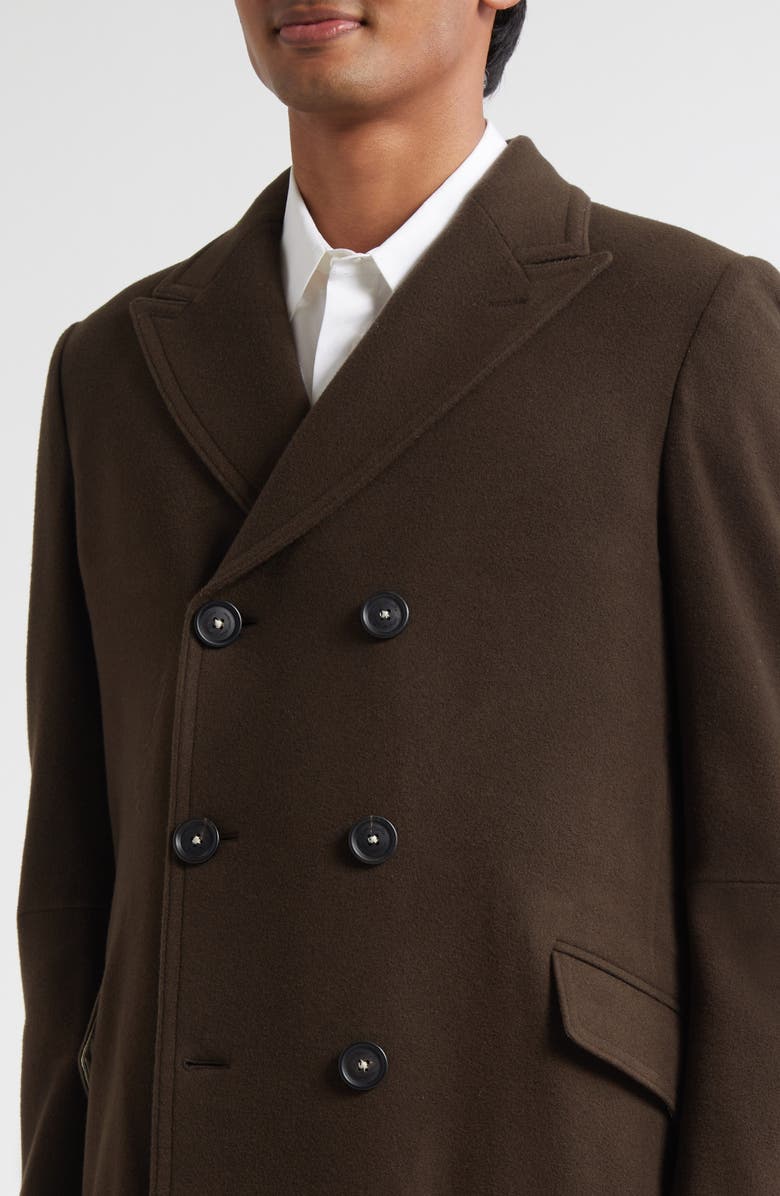 Massimo Alba Dodge Double Breasted Virgin Wool Coat, Alternate, color, Caffe
