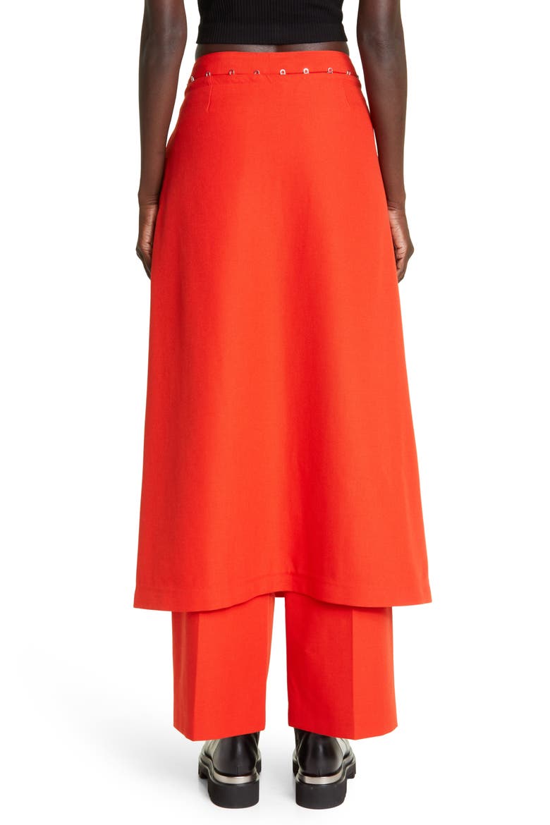Skirt Overlay Suiting Pants, Alternate, color, VERMILLION