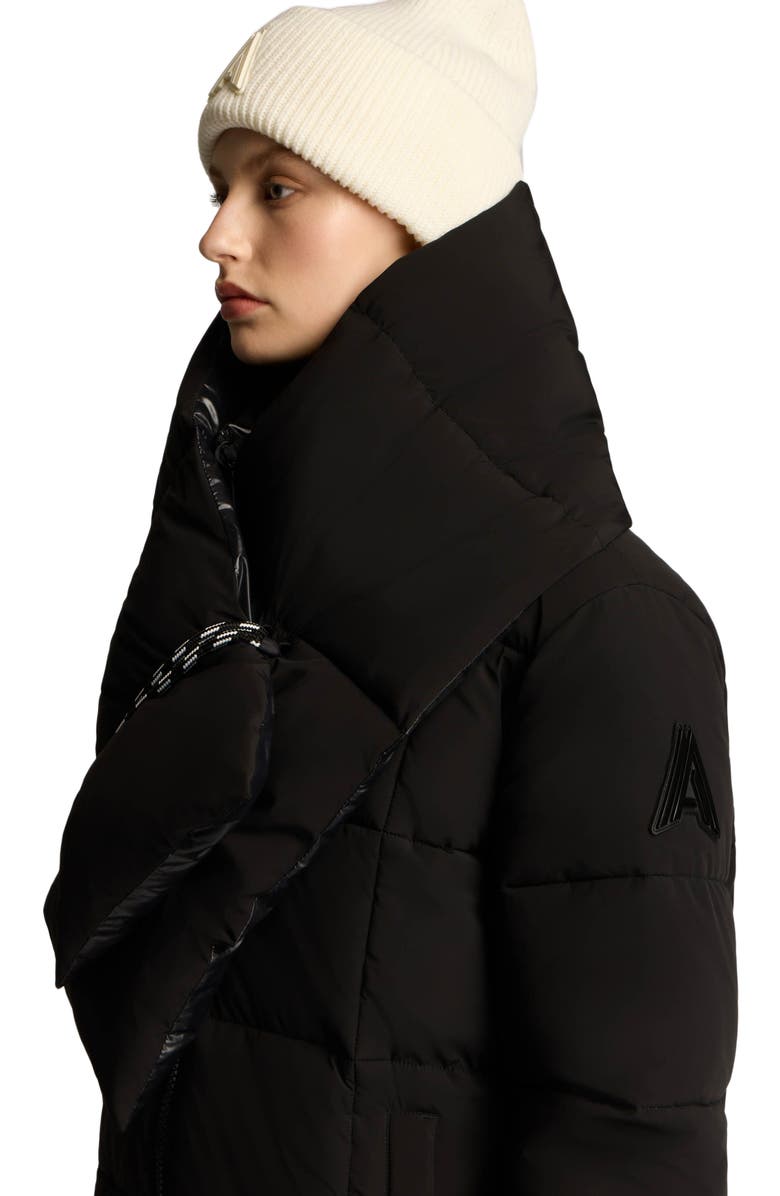 Alpenhaus Winekka 2-in-1 Reversible Puffer with Oversized Removable Scarf, Alternate, color, Black