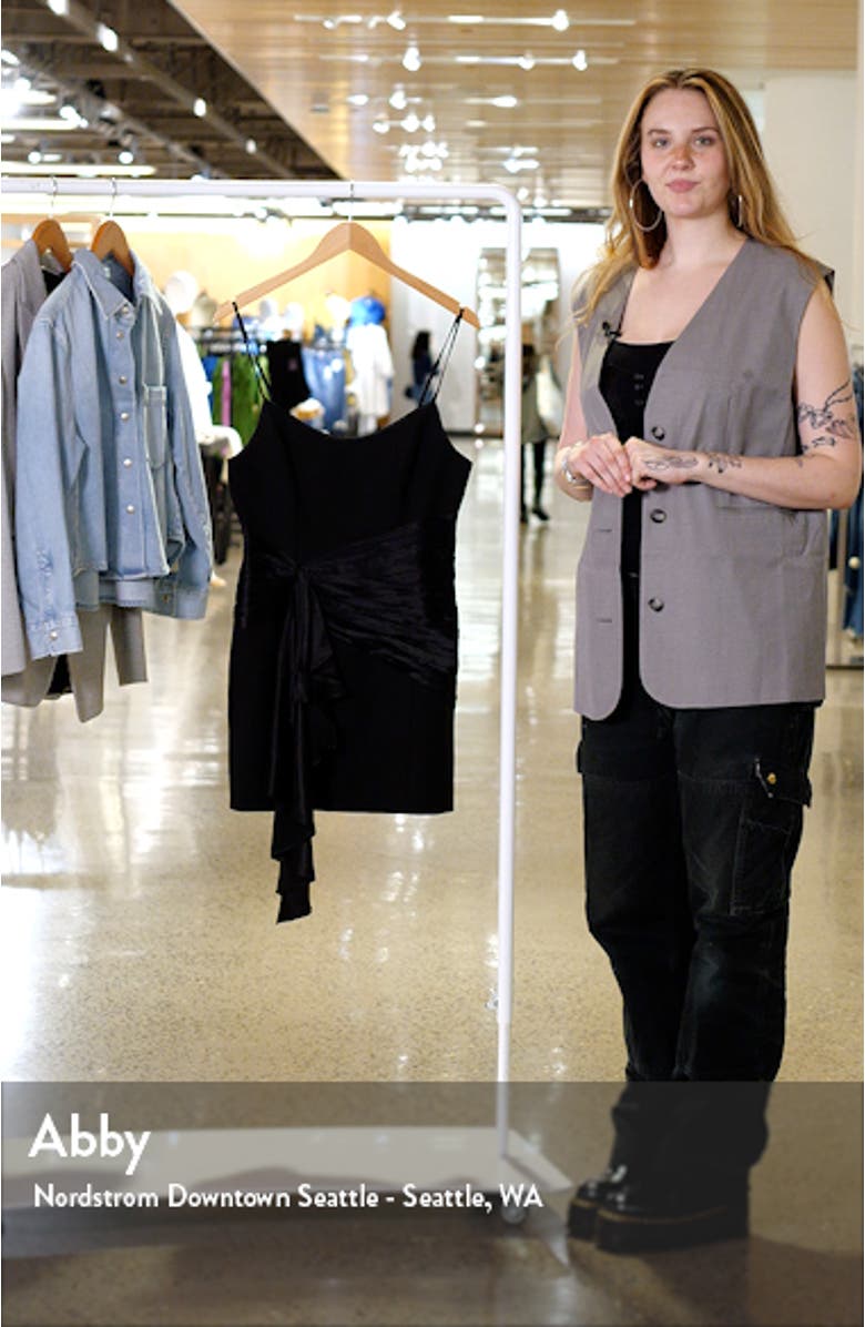 Anselle Mixed Media Cocktail Dress, sales video thumbnail