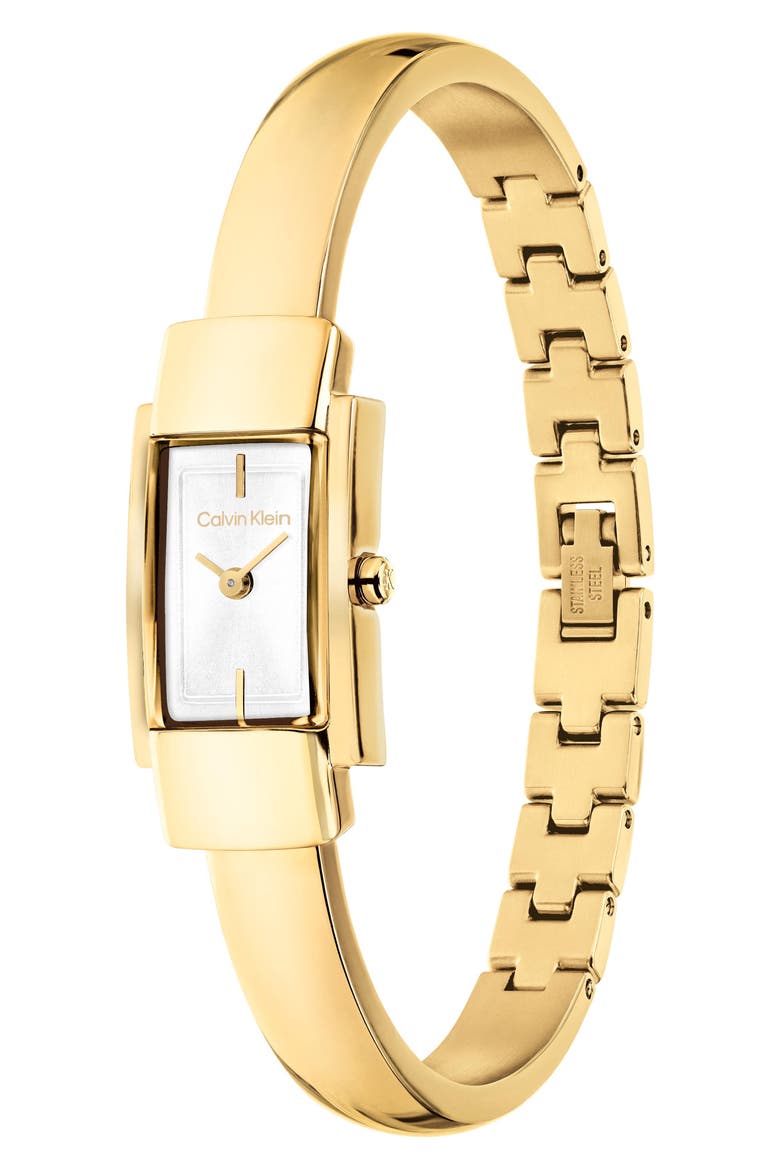 Moderne Rectangle Bangle Watch, 15mm, Alternate, color, WHITE