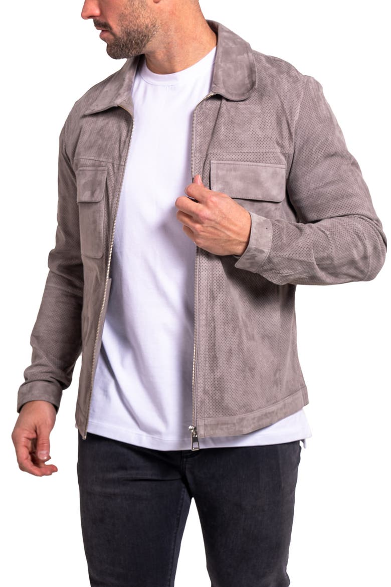 Ascension0017 Perforated Suede Jacket, Alternate, color, GREY