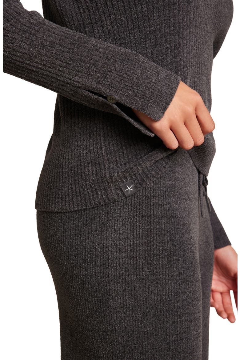 CozyChic® Rib Crewneck Lounge Top, Alternate, color, CARBON