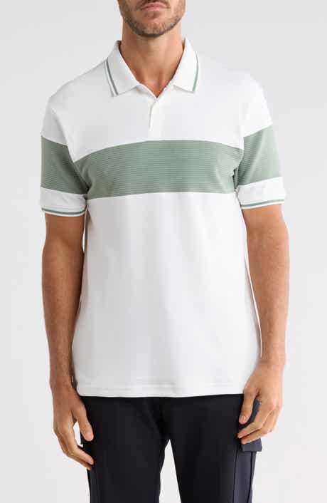Textured Chest Stripe Polo