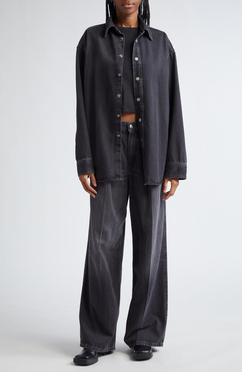 Haikure Candy Pleated Wide Leg Jeans, Alternate, color, 