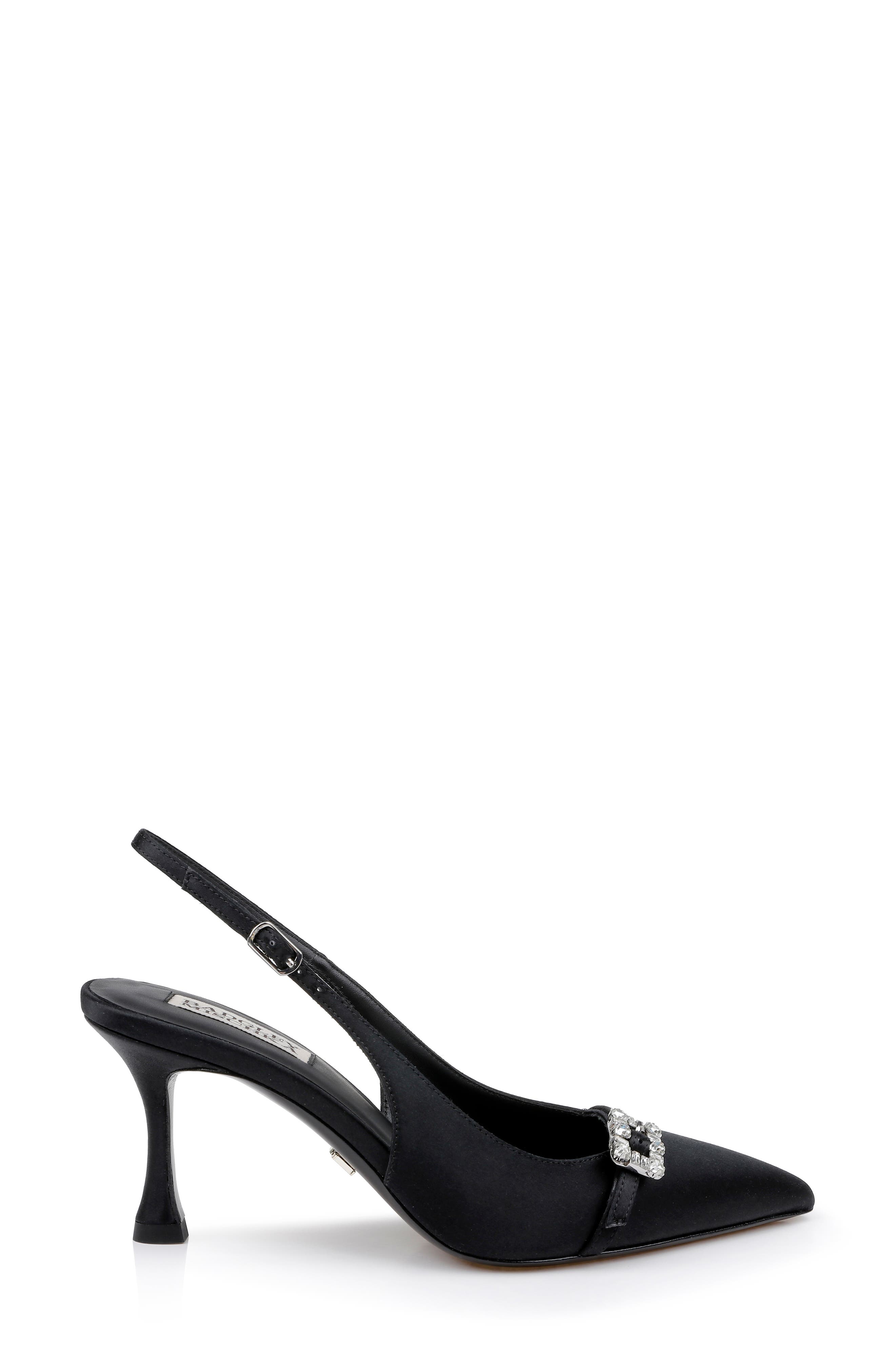 Annmarie Slingback Pointed Toe Pump, Alternate, color, BLACK SATIN