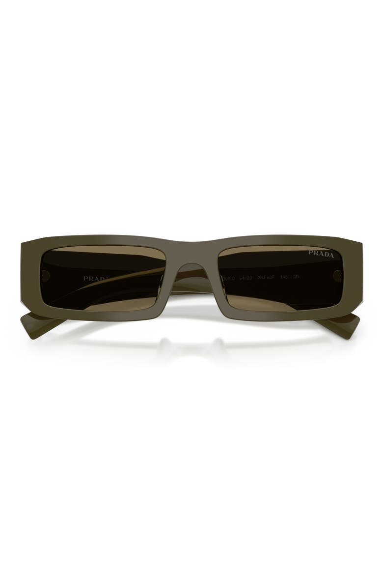 54mm Rectangular Sunglasses, Alternate, color, LAUREL / LIGHT BROWN