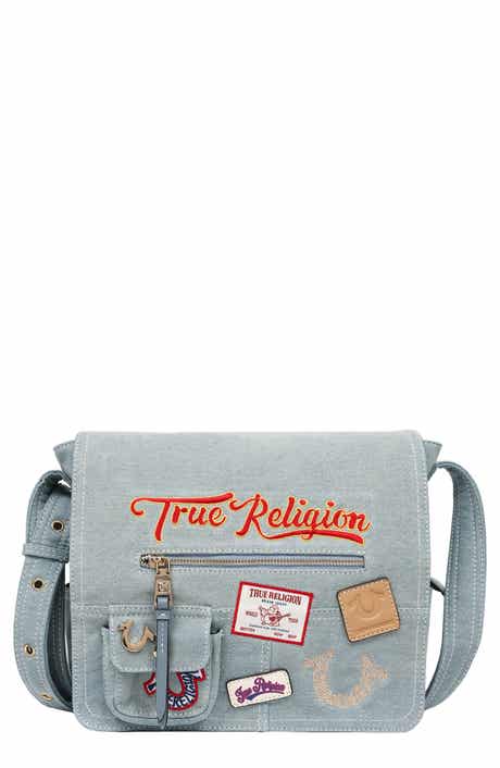 True Religion Multipatch Denim Messenger Bag