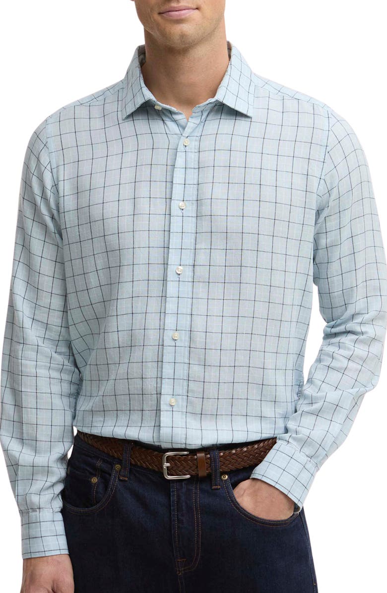 Barbour Belleview Tattersall Button-Up Shirt, Main, color, Sky