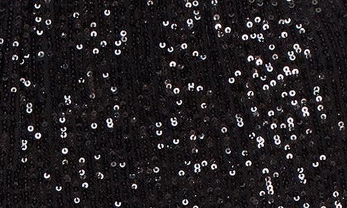 Alex Evenings Sequin Straight Leg Pants In Black