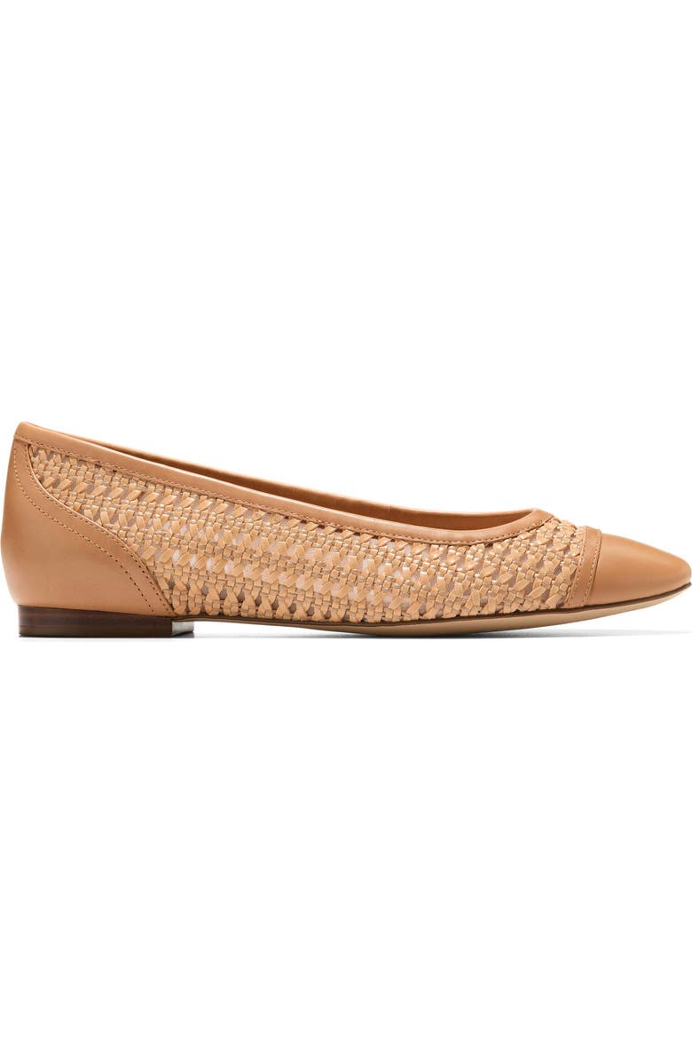Cole Haan Raquelle Demi Ballet Flat, Alternate, color, Natural Raffia/ Biscuit