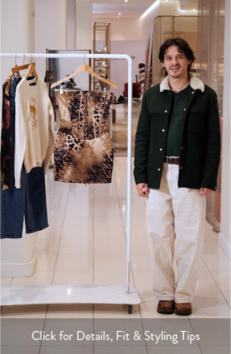 Laila Leopard Print Strapless Cocktail Minidress, sales video thumbnail