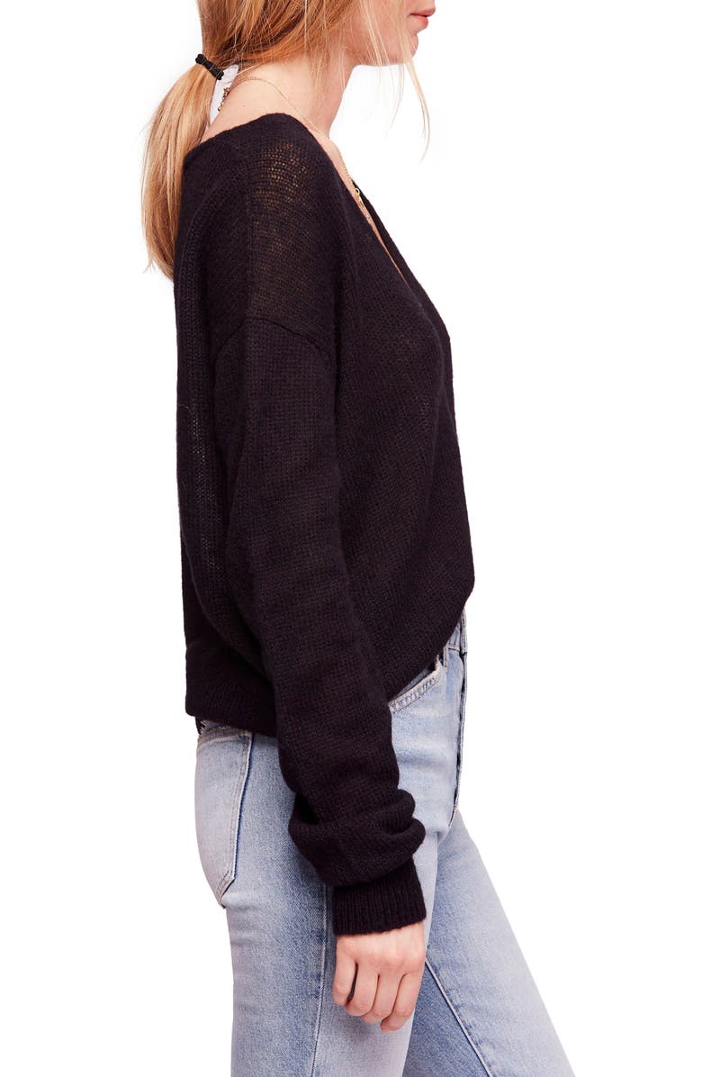 Free People Gossamer V-Neck Sweater, Alternate, color, 