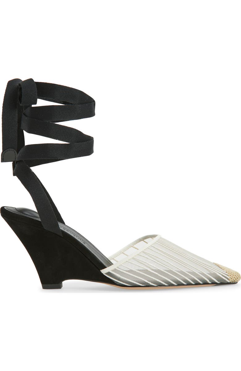 Jacquemus Les Espadrilles Pointed Toe Wedge Pump, Alternate, color, White