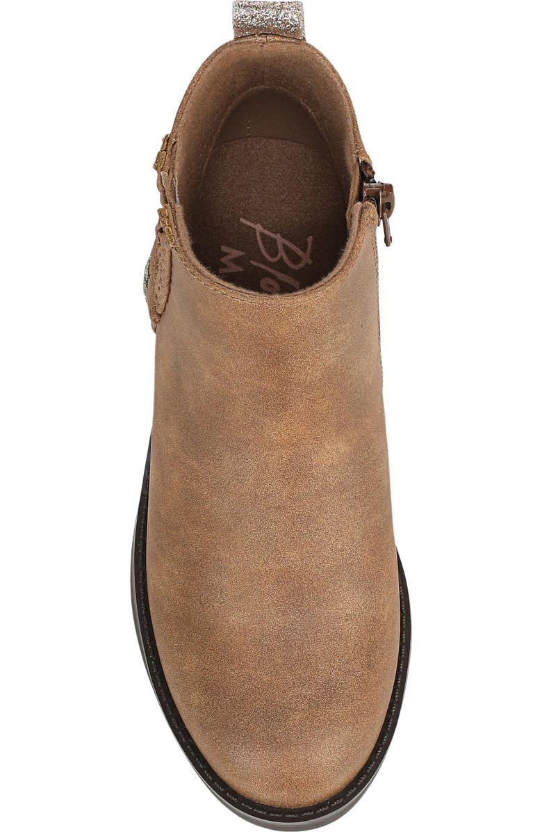 Blowfish Malibu Kids' Zojo Side Zip Boot, Alternate, color, Tan Brown Faux Leather