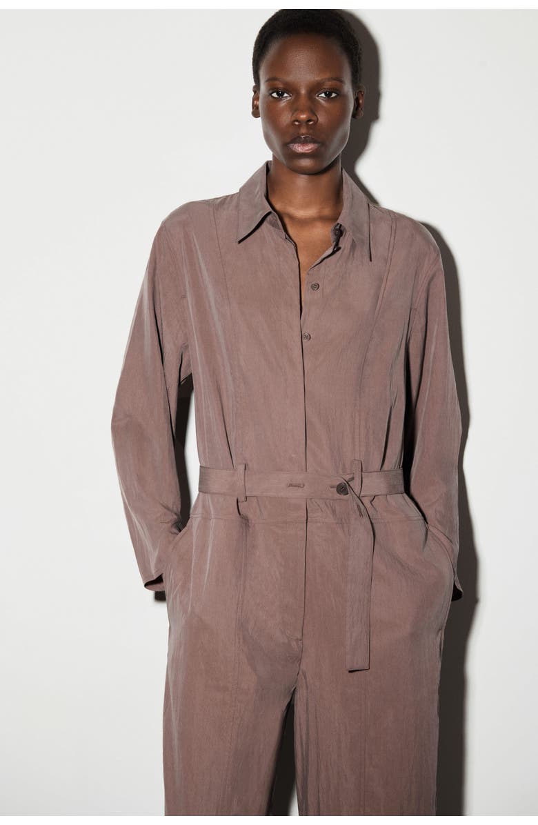 COS Belted Modal Coverall, Alternate, color, Terracotta