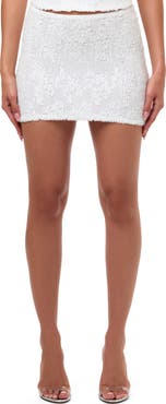 Naked Wardrobe Sequin Miniskirt